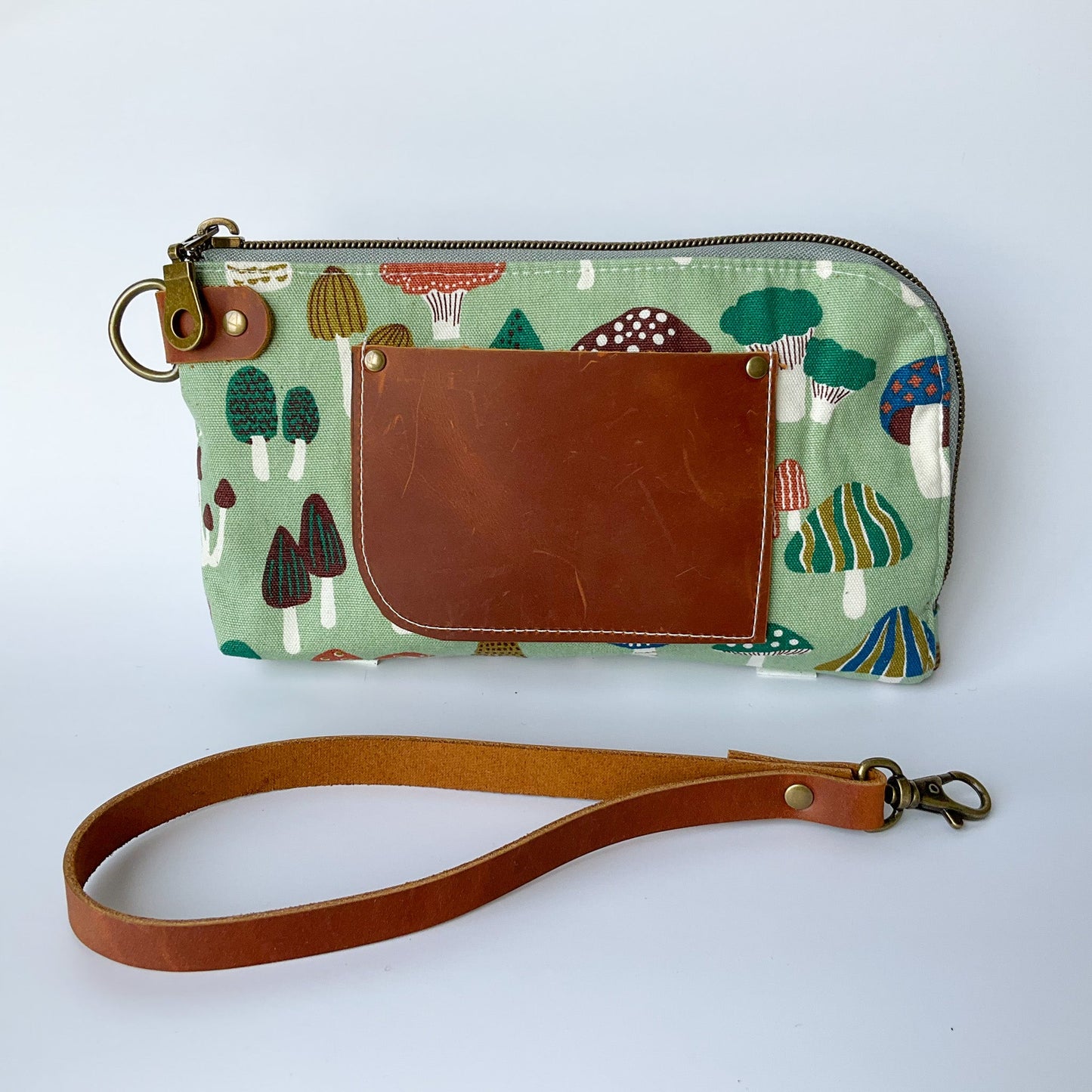 Yarrow Wristlet - Mushrooms on Sage #1